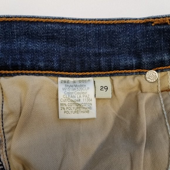 Rag & Bone Straight Leg Denim Jeans, New Without Tags (Size 29) - Picture 8 of 10